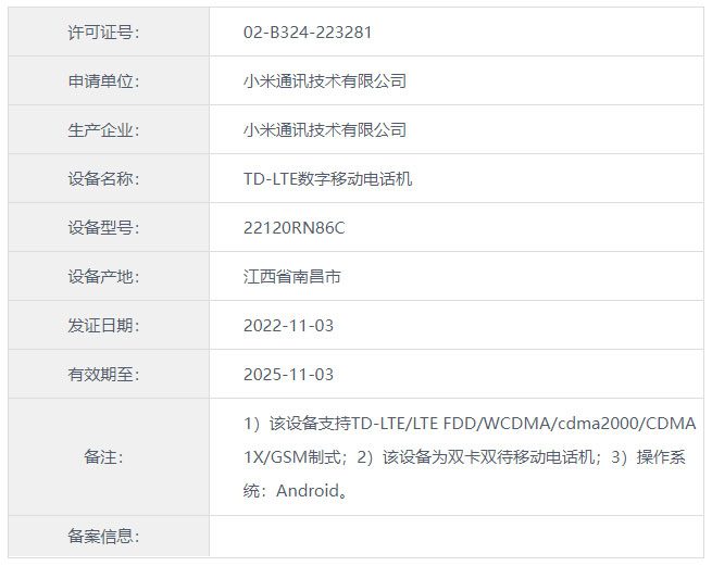 Доступный смартфон Redmi 11A засветился в базе данных агентства TENAA