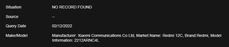 Redmi 12C замечен в базе данных регулятора FCC, а где же Redmi 11C?